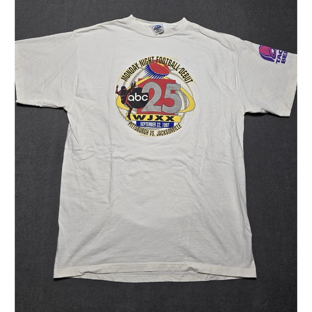 Jacksonville Jaguars Vintage Shirt Pittsburgh Monday‎ Night Football Debut ABC